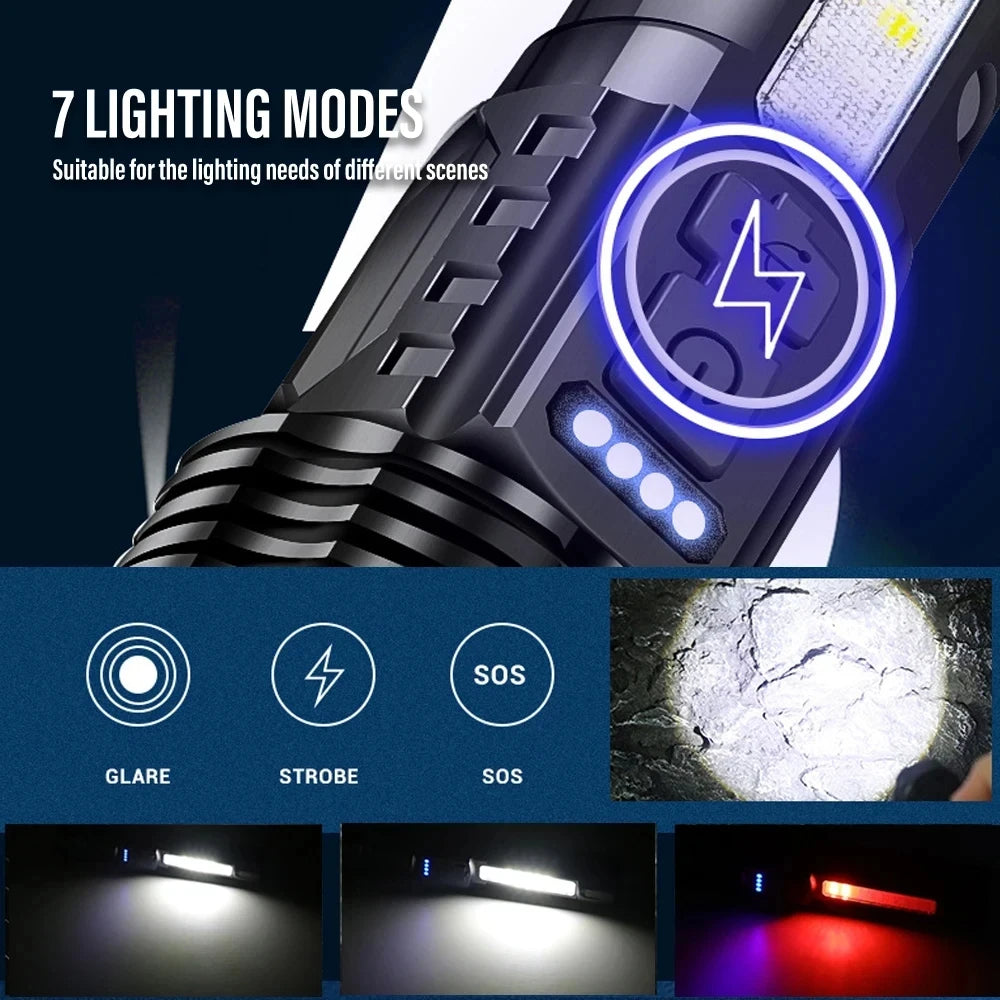 Powerful XHP LED Flashlight